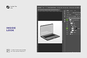 Set Of MacBook Pro Laptops Mockup, a Books & Magazine Mockup by Designertale (Thumbnail 4 of 9)