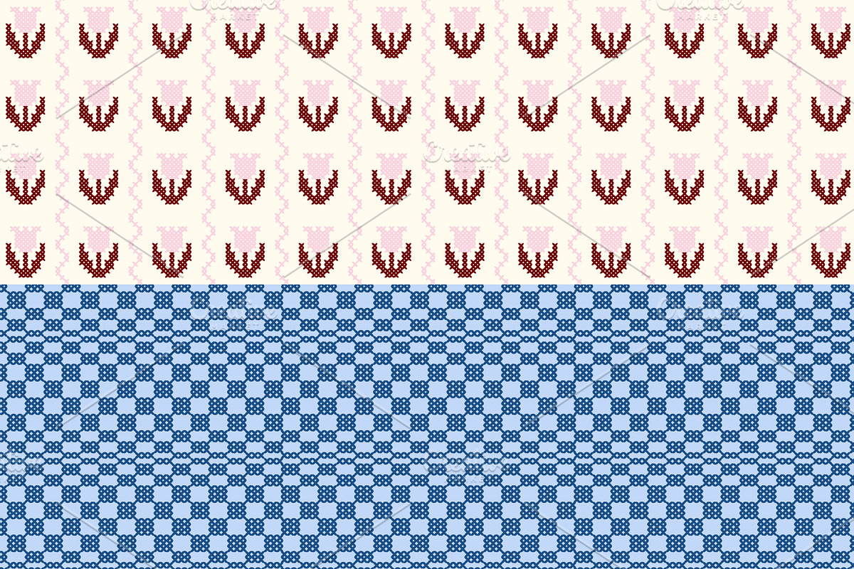 Stitch Collection. Seamless Patterns, a Pattern Graphic by oxygen_8 (Photo 2 of 14)