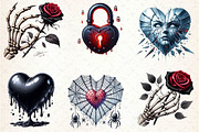Creepy Valentine’s Sublimation Clipa, an Illustration by CreationArt (Thumbnail 2 of 5)