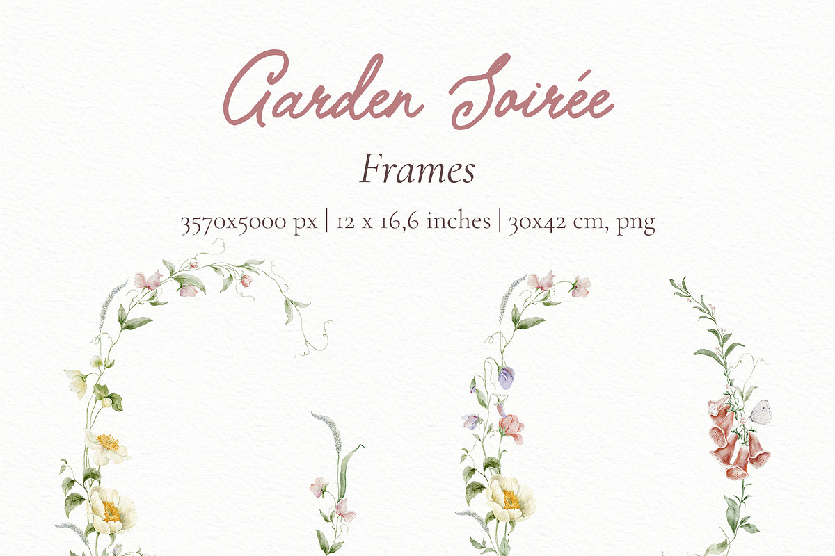 Garden Flowers Wildflowers clipart, a Decorative Illustration by Yuliya Derbisheva (Photo 8 of 14)