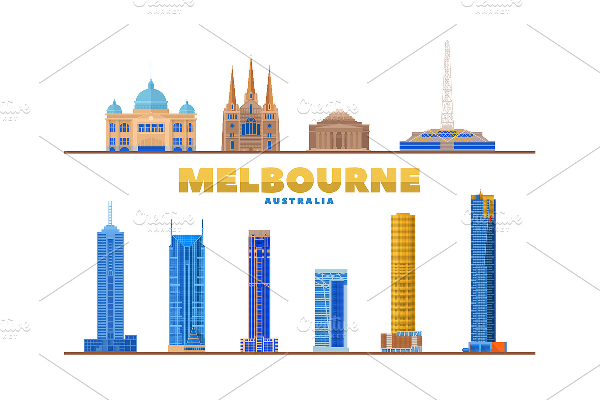 Melbourne Australia skyline, an Illustration by Sky and glass (Photo 6 of 6)