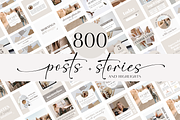 800 Instagram Canva Templates, a Social Media Template by Oh So Social Boutique (Thumbnail 1 of 6)