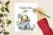 Whimsical Easter Bunny PNG Clipart, an Illustration by Creative Art (Thumbnail 5 of 8)