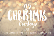 Hand Lettered Christmas Overlays, an Illustration by Boelter Design Co (Thumbnail 1 of 6)