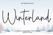 Winterland | Script Font, a Handwritten Font by Scratchones (Thumbnail 1 of 8)