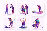 Golf Club Vector Illustration, a Duotone Icon by Vectors Market (Thumbnail 9 of 10)