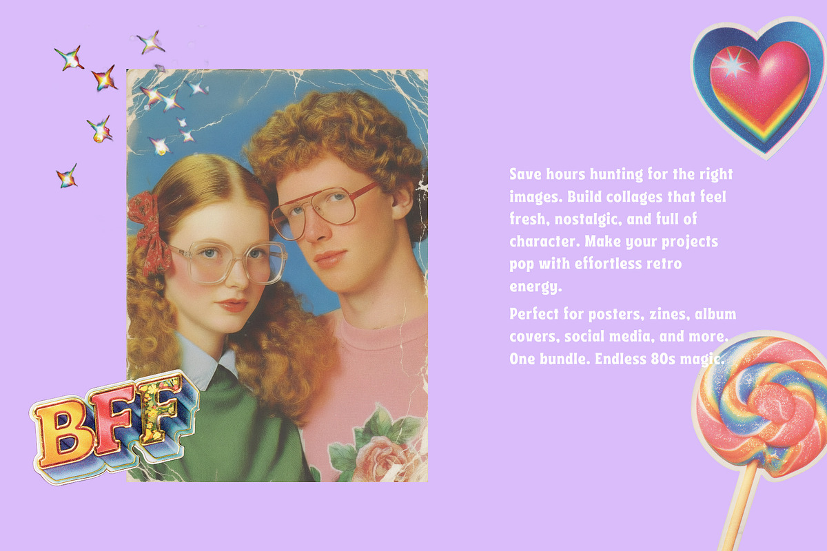 80s Retro Aesthetic Collage Elements, a Graphic by foxsong (Photo 6 of 7)
