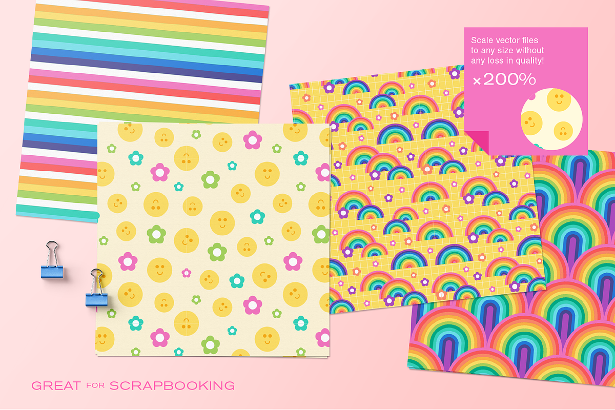 Rainbows & Smiles Pattern Collection, a Pattern Graphic by Rxmi Studio (Photo 6 of 10)