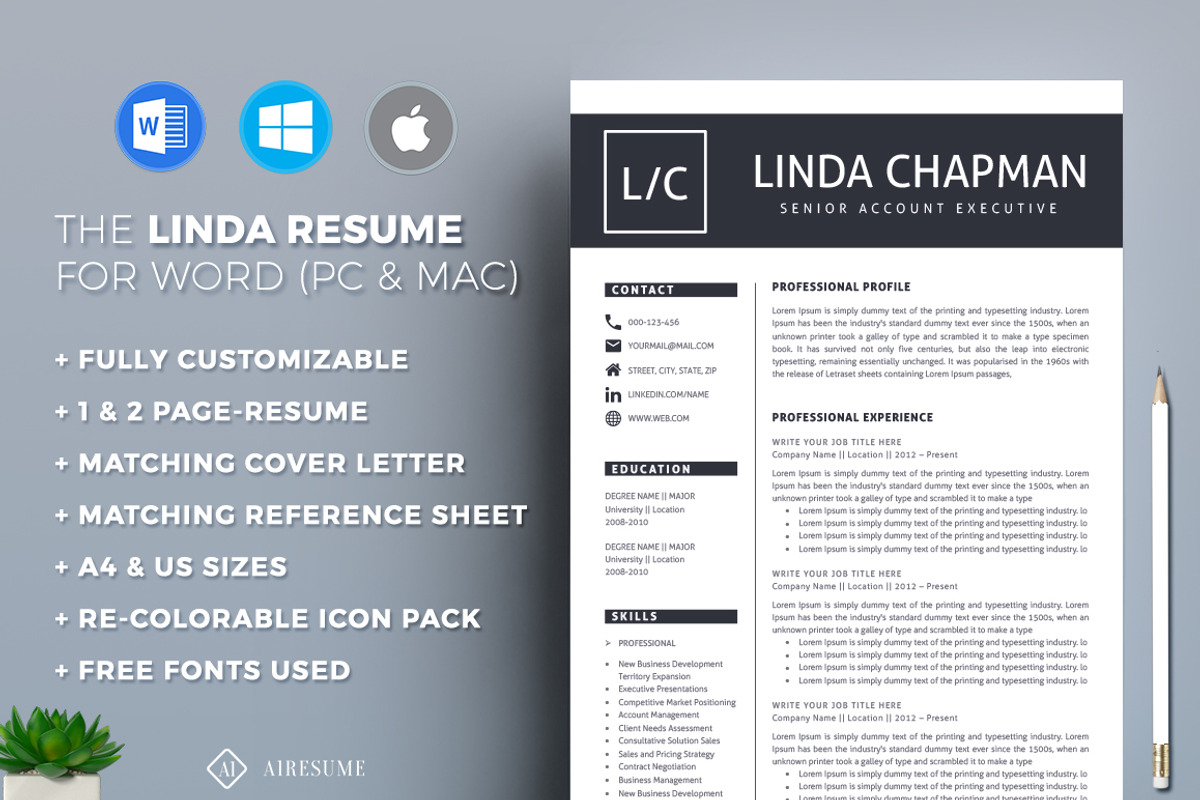 Resume/CV Template, a Resume Template by A1RESUME (Photo 1 of 4)