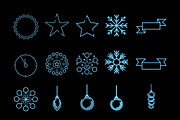 Neon Christmas Icons Set, a Templates & Theme by studiogstock (Thumbnail 1 of 2)