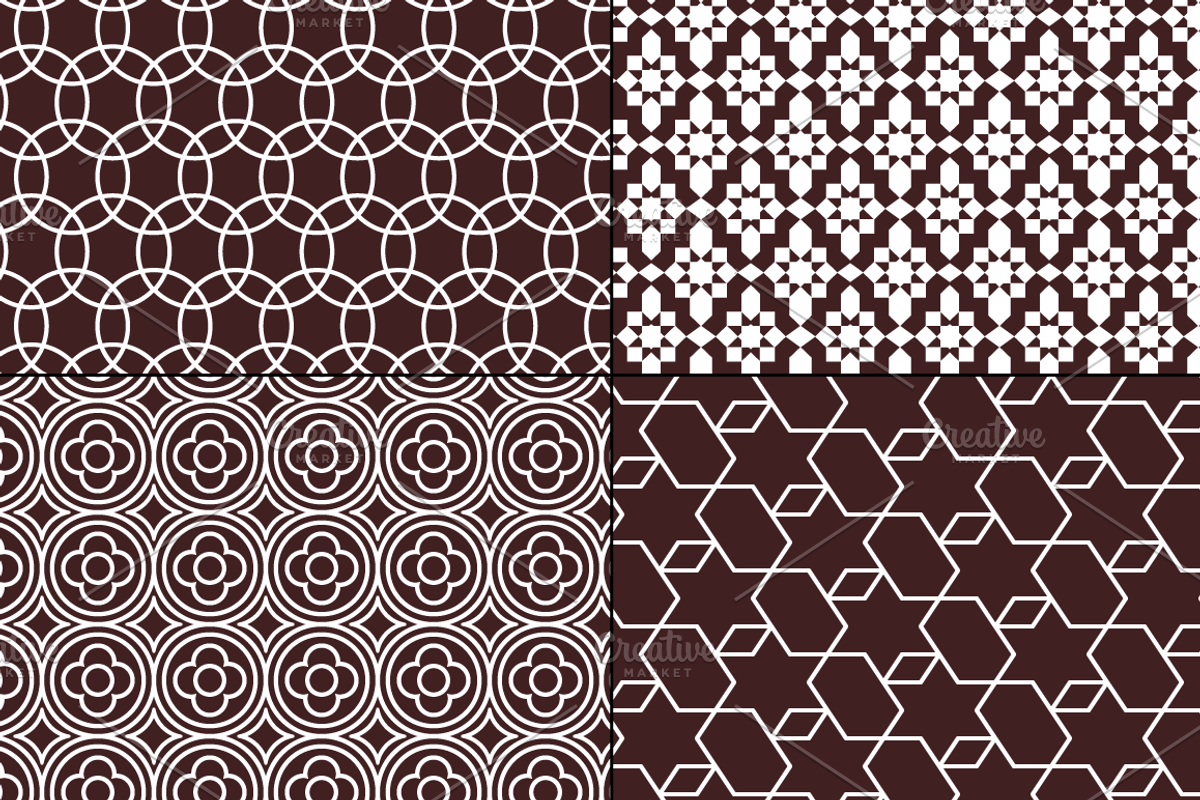 Seamless Brown Moroccan Patterns preview 4