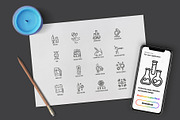 Vaccine | 16 Thin Line Icons, an Outline Icon by Alex Blogoodf (Thumbnail 5 of 15)