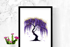 WISTERIA MAGIC FLOWER FAIRY CLIPART