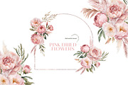 Pink Floral Pampas Grass Clipart, an Illustration by Sunflower Day Love (Thumbnail 2 of 7)