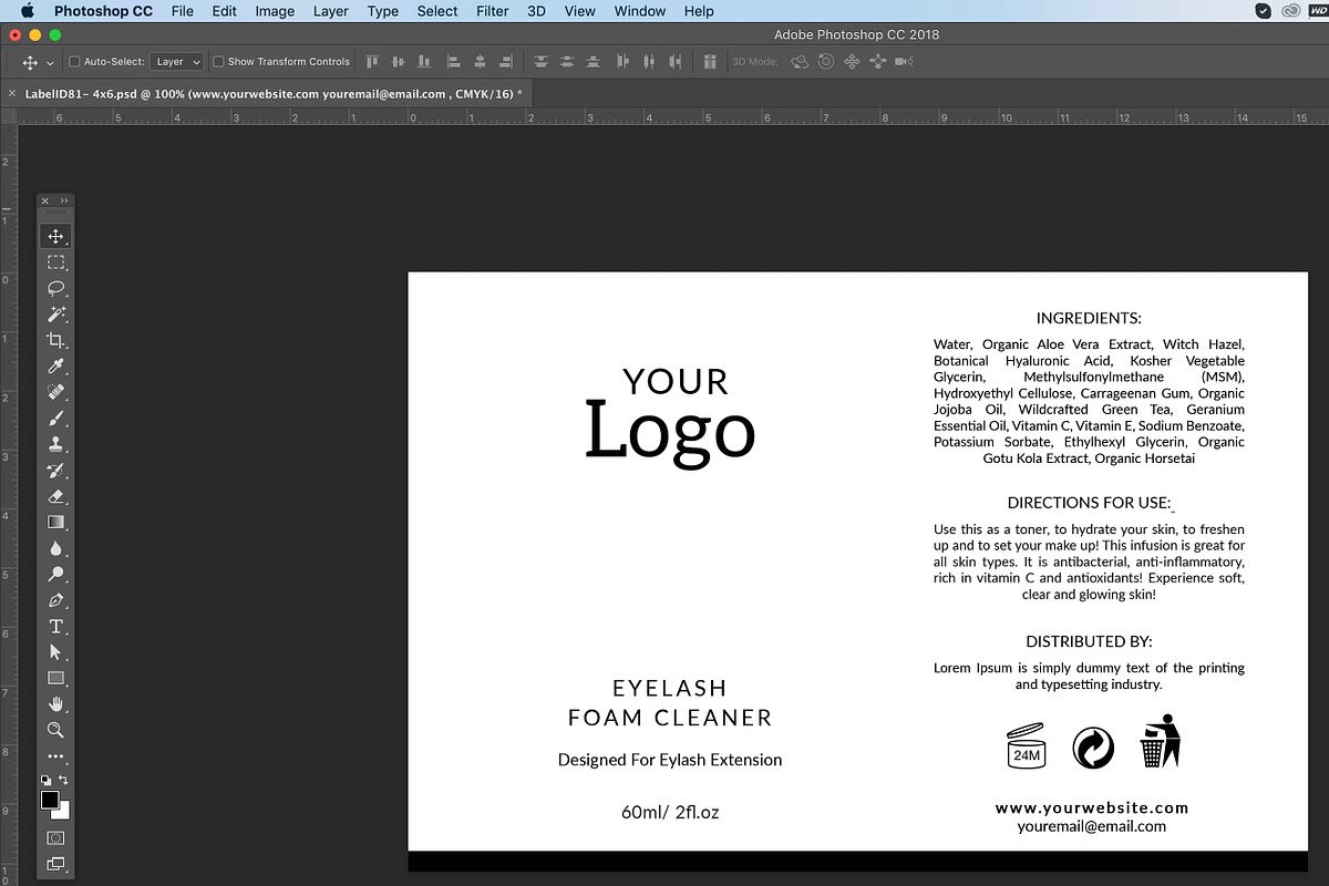 Minimal Product label ID81, a Stationery Template by AIW SOLUTIONS