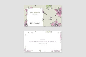 Floral Pattern Business Card