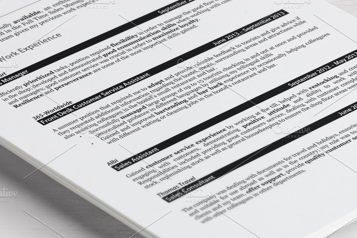 Klin • Professional realistic resume, a Resume Template by Dragoș Neagu (Photo 3 of 5)