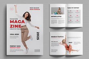 Fashion Magazine Layout, a Magazine Template by MightyDesign