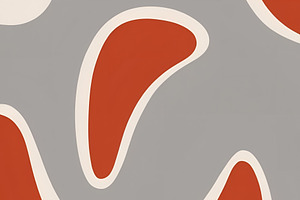 Red, beige and grey abstract shape, an Abstract Photo by ComfortQ