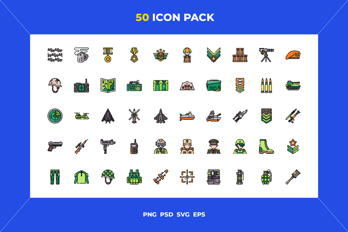 Military icons, an Outline Icon by Wencory (Photo 1 of 2)