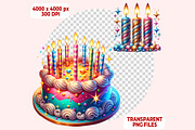 Birthday Clipart PNG Bundle, a Graphic by M9 Design (Thumbnail 6 of 7)