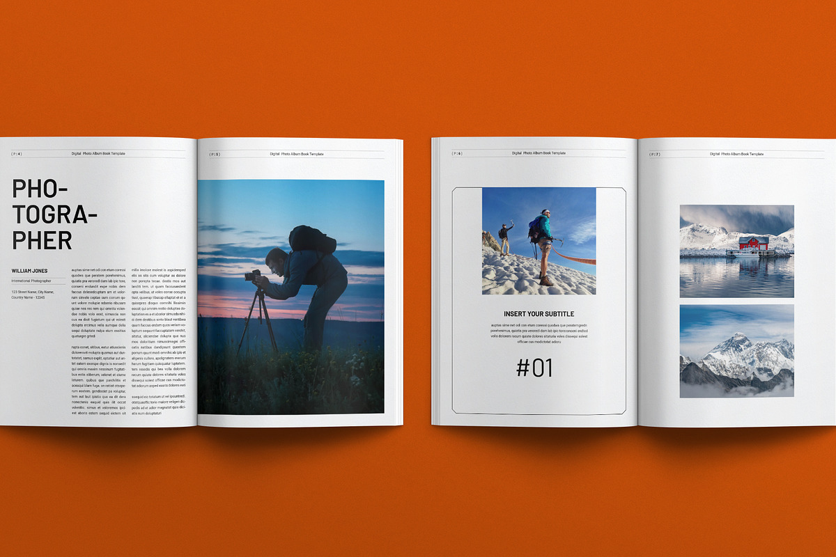 Digital Photo Album Book Template, a Brochure Template by E-Type (Photo 3 of 8)