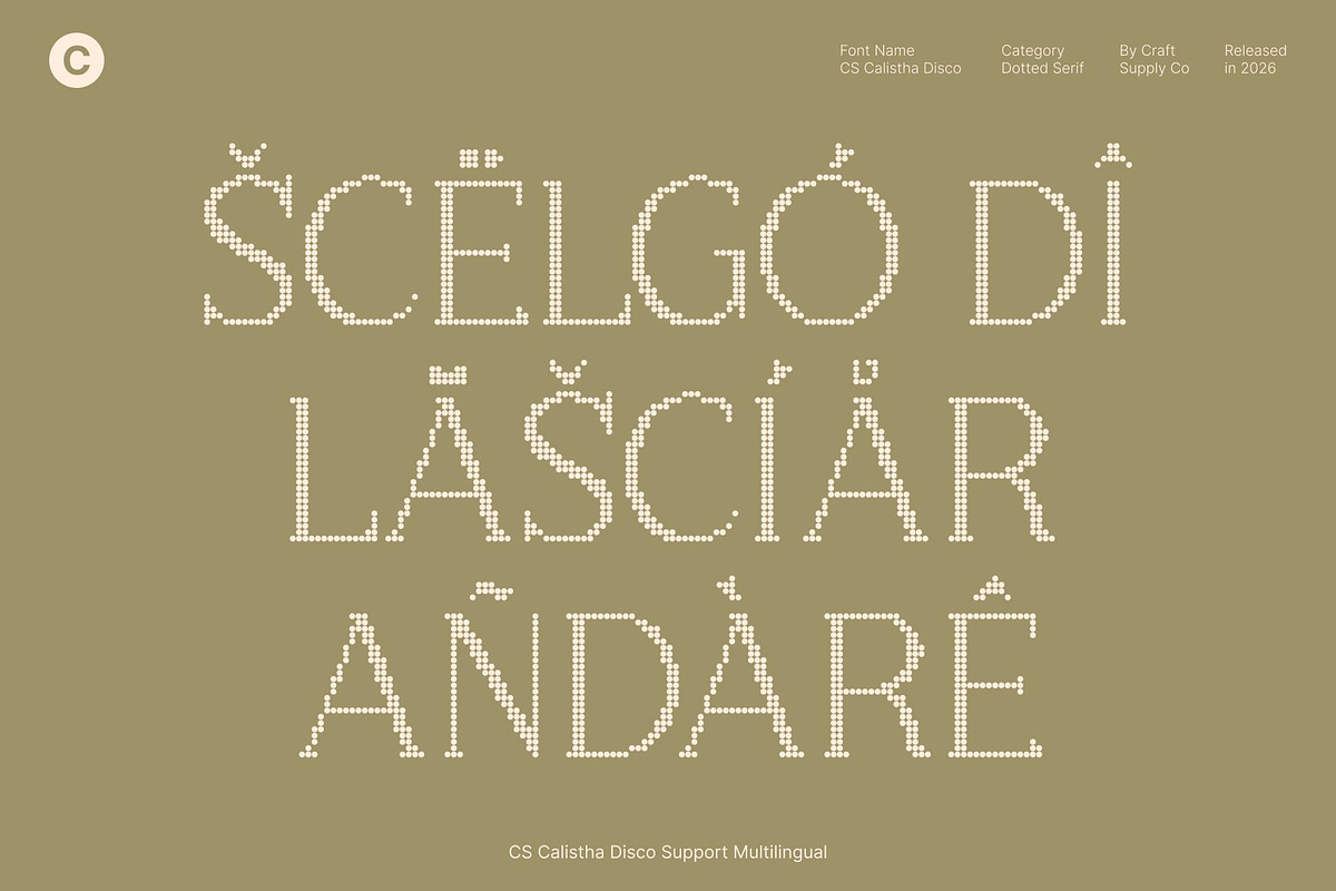 CS Calistha Disco, a Serif Font by Craft Supply Co. (Photo 7 of 8)