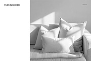 Decorative Pillows on Couch Mockup, a Household Mockup by creatsy5 (Thumbnail 2 of 6)