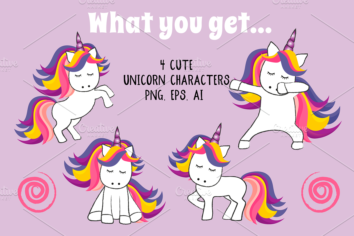 Unicorn Disco Collection - Clip Art, a Graphic by Miri Campbell (Photo 2 of 8)