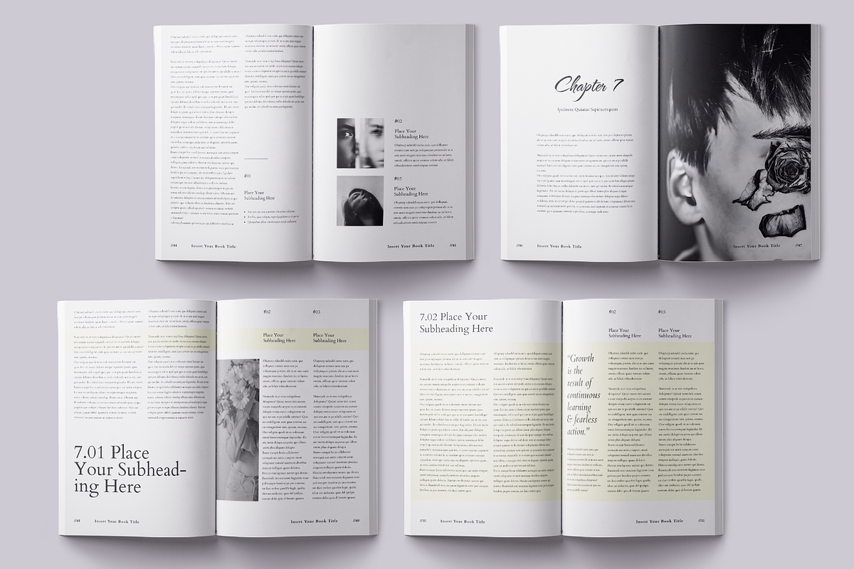 Book Title Layout Design Template, a Brochure Template by ArtisticLand (Photo 15 of 17)