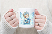 Watercolor Christmas Cute Fairy Clip, an Illustration by designcity5 (Thumbnail 5 of 5)