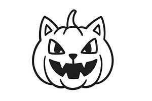Creative pumpkin cat illustration, an Animal Illustration by ZinetroN