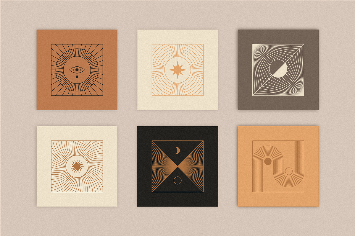 Lines - abstract boho logos, an Object Graphic by venimo (Photo 3 of 8)