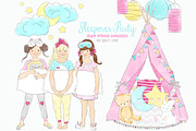 Slumber Sleepover Pajama Party, an Illustration by Magic Story Studio (Thumbnail 1 of 4)