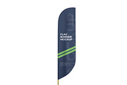 Feather Flag Banner Mockup, a Product Mockup by graphypix (Thumbnail 1 of 4)