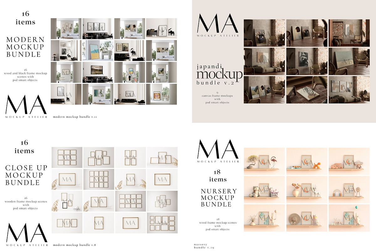 850 Frame Mockups Bundle, a Household Mockup by Mockup Art Atelier (Photo 20 of 31)