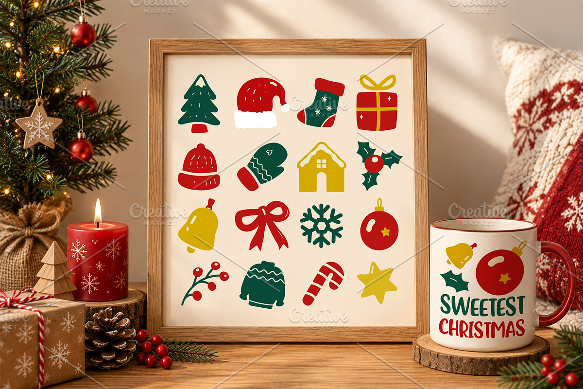 Christmas Folk Illustration Bundle, an Object Graphic by ashek (Photo 6 of 8)