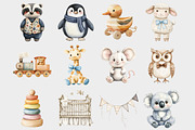 Watercolor Baby Toy Clipart, a Seasonal Illustration by Design Market (Thumbnail 2 of 5)