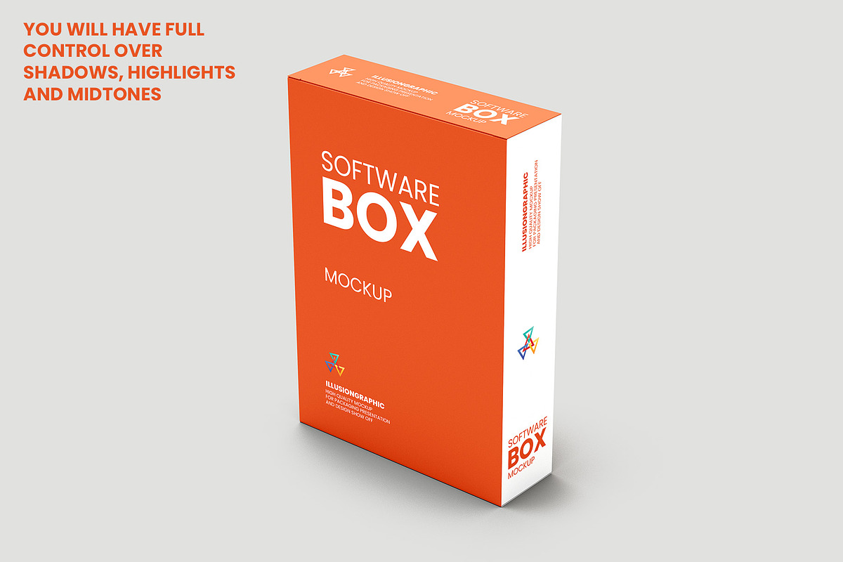 Software Box Mockup v.3 - 11 Views, a Packaging Mockup by Illusiongraphic (Photo 7 of 23)
