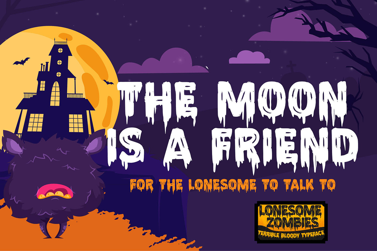 Lonesome Zombies - Terrible Bloody, a Font by Gassstype (Photo 2 of 8)