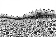 60 Daisy Flower Field Silhouette, a Seasonal Illustration by Amazin_art (Thumbnail 4 of 35)