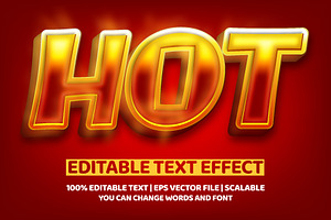 Hot Editable Text Effect