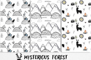 Scandinavian mysterious forest, a Pattern Graphic by Lineli (Thumbnail 8 of 13)