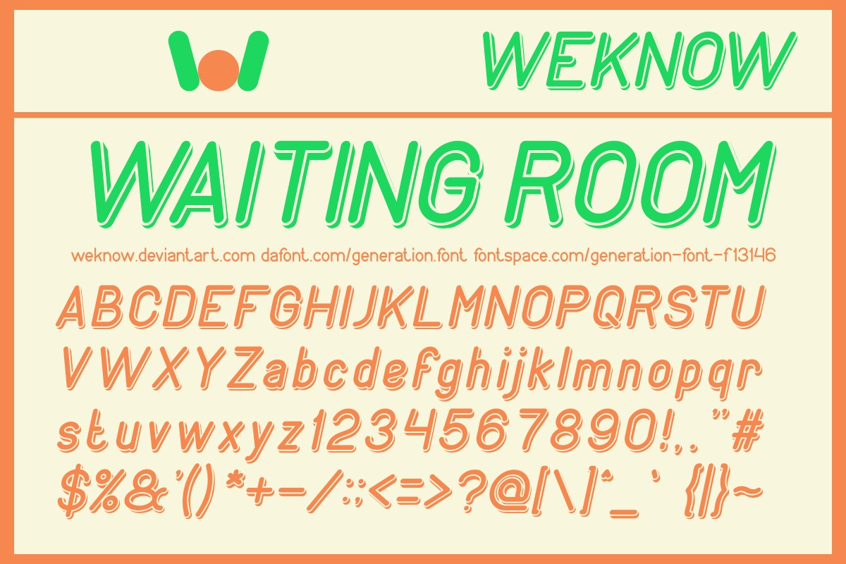 generation font preview 4