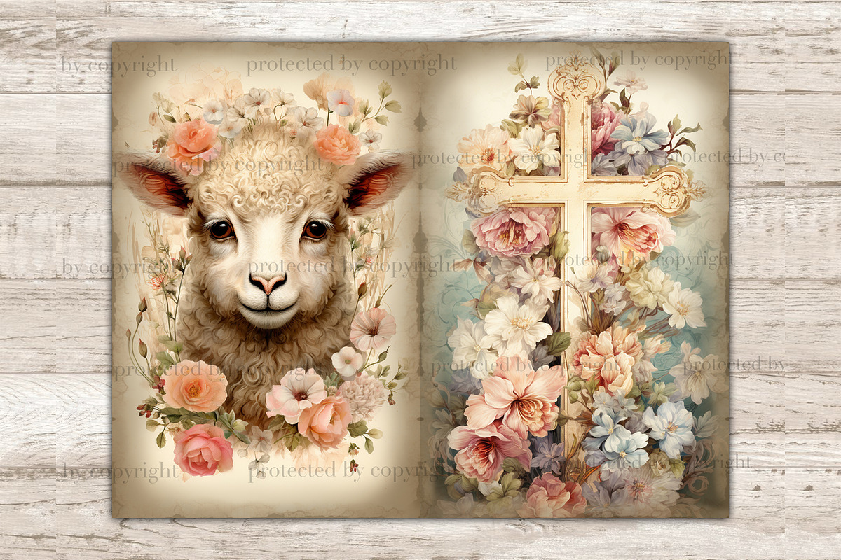Easter Junk Journal Pages, a Seasonal Illustration by GlamArtZhanna (Photo 10 of 10)