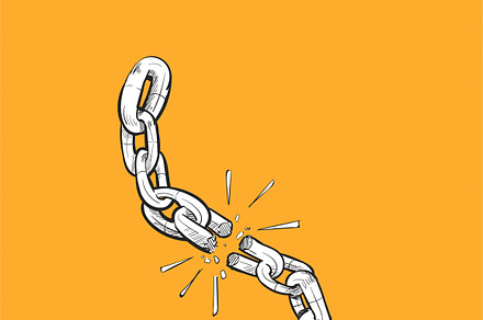 Illustration drawing of chain