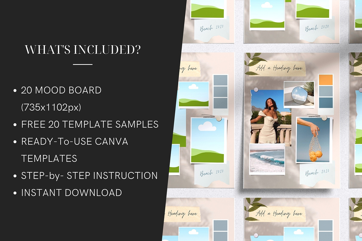 20 Mood Board Templates on Canva, a Presentation Template by DesignbySamVN (Photo 3 of 7)