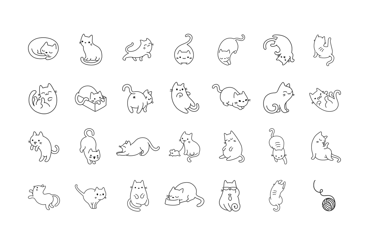Meowers Icons and Seamless Pattern, a Pattern Graphic by Iconka (Photo 6 of 9)