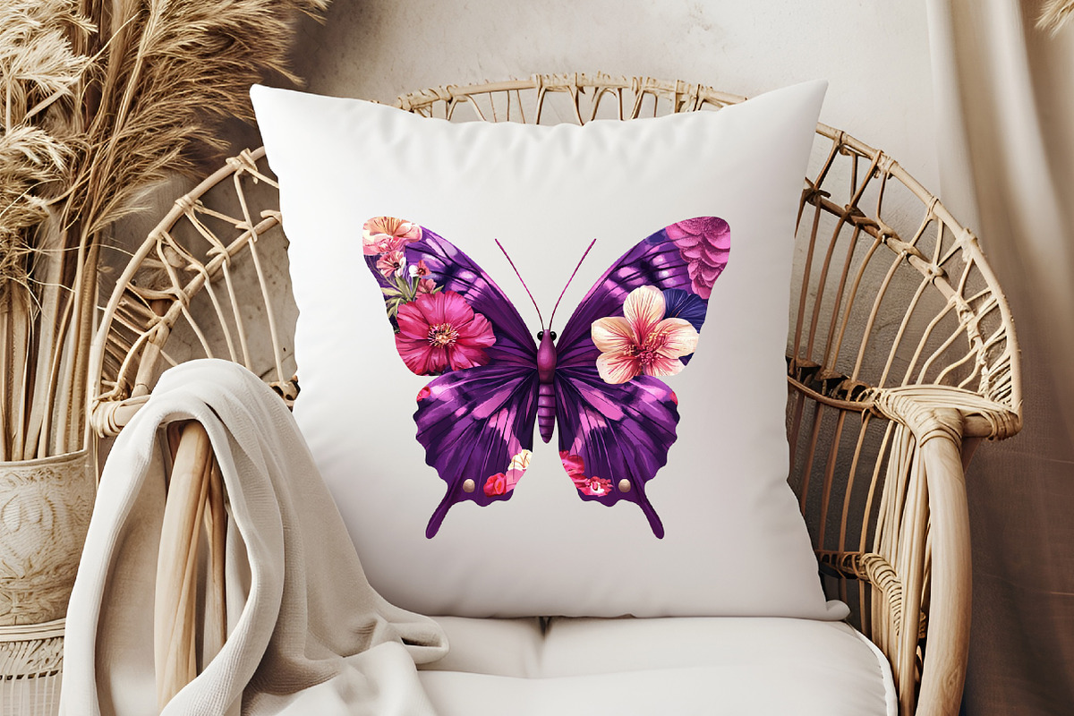 Purple Watercolor Flower Butterfly P, an Illustration by Libby Wishes (Photo 6 of 6)
