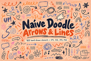 Naive Doodle Arrows & Lines